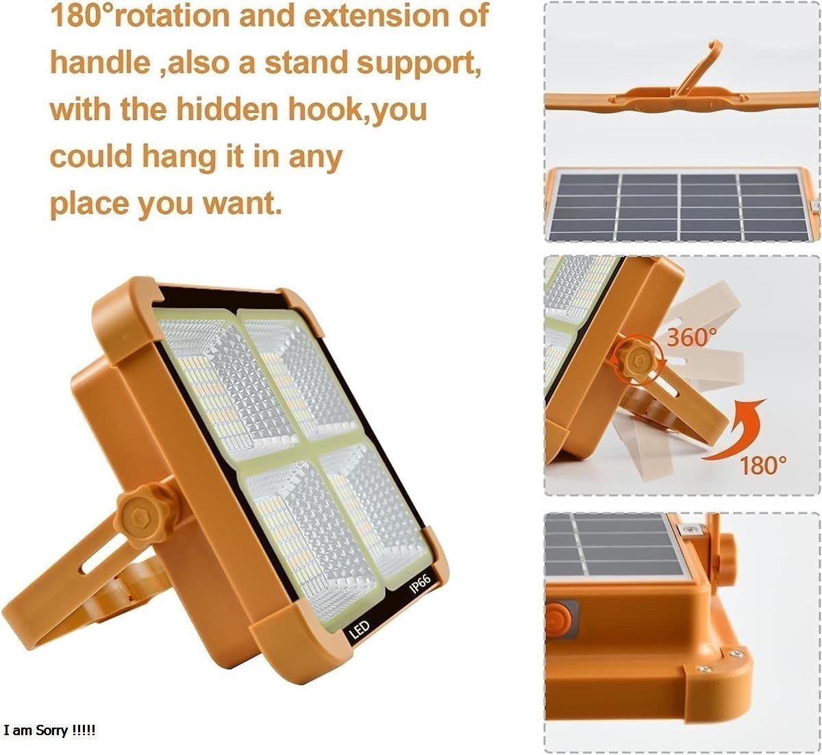 Multifunctional solar rechargeable lights waterproof D8 Model rechargeable flashlight 4 lightning modes Charging flashlights , emergency rechargeable flashlights with inbuilt power bank for Indoor , Outdoor , Home , Office