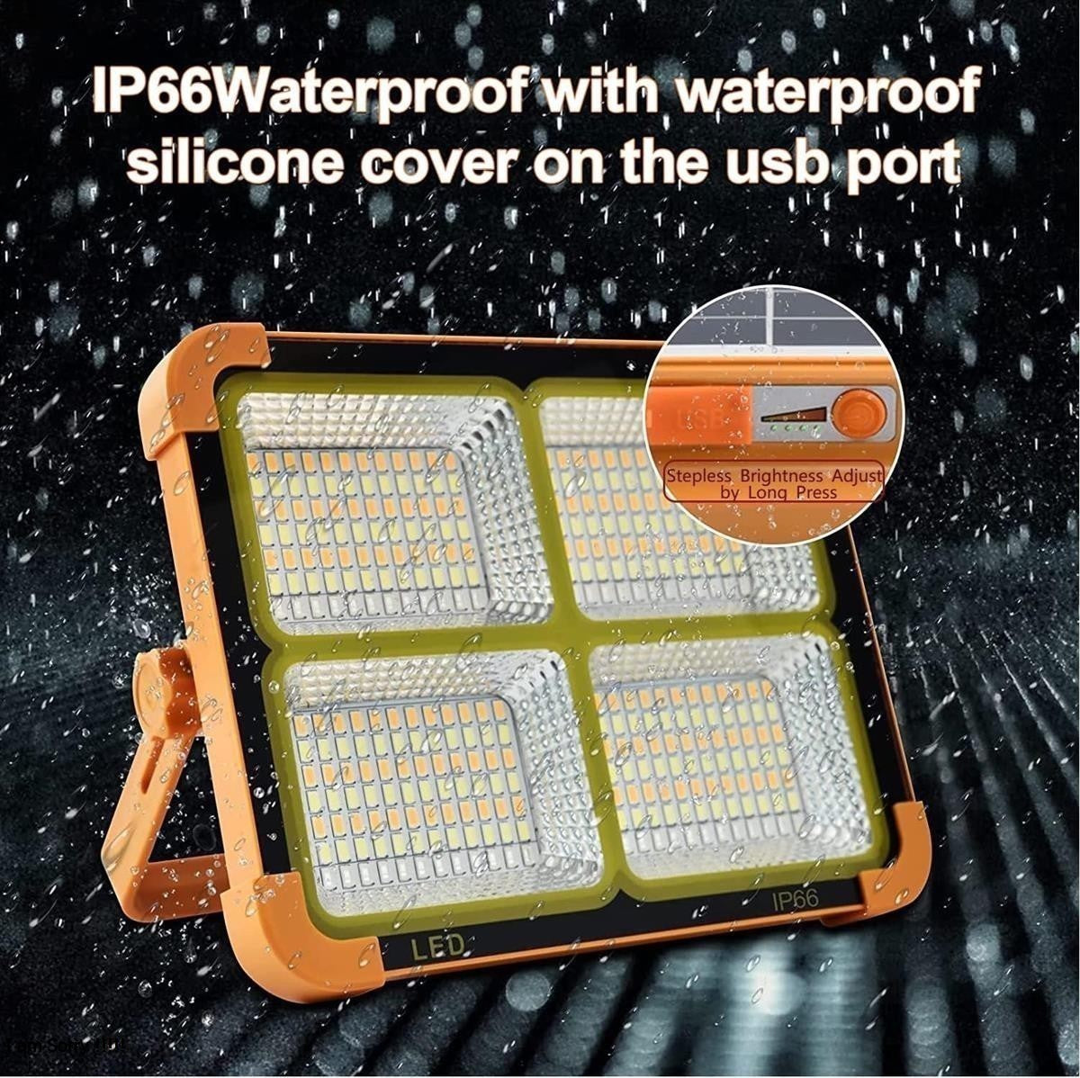 Multifunctional solar rechargeable lights waterproof D8 Model rechargeable flashlight 4 lightning modes Charging flashlights , emergency rechargeable flashlights with inbuilt power bank for Indoor , Outdoor , Home , Office