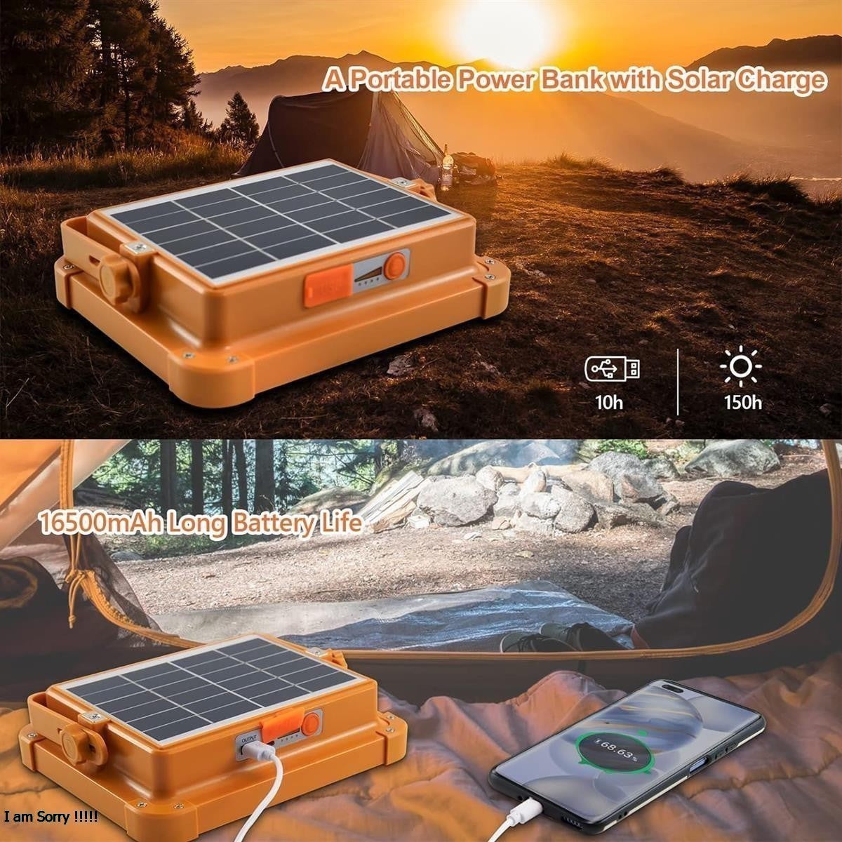 Multifunctional solar rechargeable lights waterproof D8 Model rechargeable flashlight 4 lightning modes Charging flashlights , emergency rechargeable flashlights with inbuilt power bank for Indoor , Outdoor , Home , Office