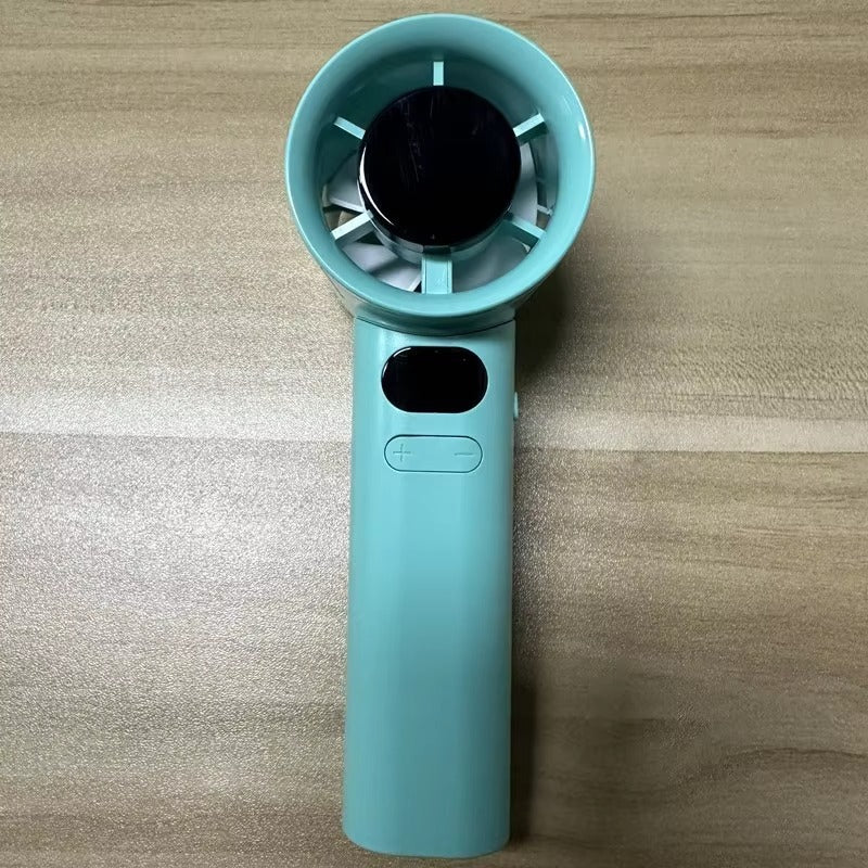 USB-charged Digital Display 120-speed Turbo High-speed Handheld Fan